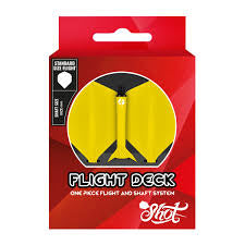 One Piece Flight: Flight Deck-One Piece Dart Flight And Shaft System-Yellow