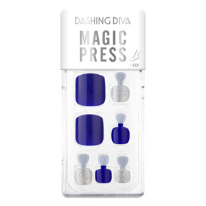 Pedicure: [CLASSIC COLLECTION] MAGIC PRESS PEDI - NAVY SPARKLING
