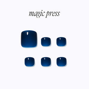 Pedicure: [GOLD SUGAR] MAGIC PRESS PEDI - DARK BLUE