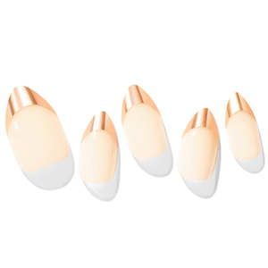 [MULTI DROP COLLECTION] MAGIC PRESS NAIL - ?ROSE GOLD EDGE FRENCH