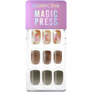Coffin: [CRUSH ON YOU] MAGIC PRESS NAIL - MARRON AMBER SHINE