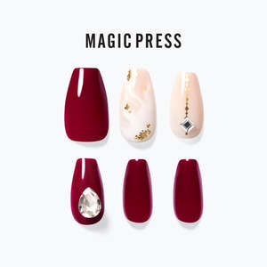 Coffin: [CHIC COFFIN] MAGIC PRESS NAIL - DARING RED