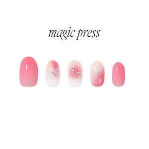 Long Oval: [GRACE] MAGIC PRESS NAIL - PINKISH CHEEK