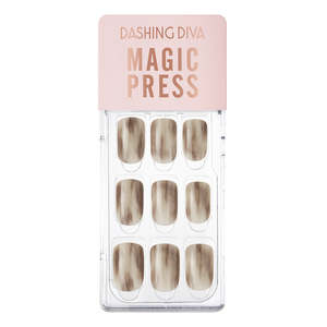 Regular: [VINTAGE GLASS COLLECTION] MAGIC PRESS NAIL - VINTAGE BEIGE