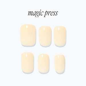 [AIRY] MAGIC PRESS NAIL - BUTTER YELLOW (REGULAR ROUND)