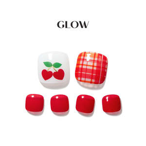 [LOVE KITCH] GLOW GEL PEDI – CHERRY CHECK