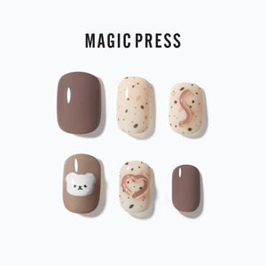 [CLOUDY BEAR] MAGIC PRESS NAIL - CHOCOLATE BEAR