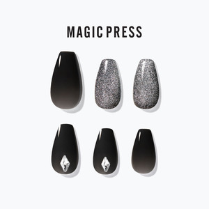 Moon Light: [MOON LIGHT] MAGIC PRESS NAIL - BLACK FLASH