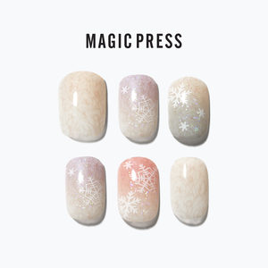 [MELLOW SNOW] MAGIC PRESS NAIL - SNOW FLOWER