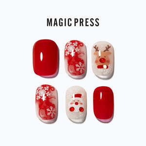 Little Christmas: [LITTLE CHRISTMAS] MAGIC PRESS NAIL - HAPPY CHRISTMAS