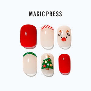 [LITTLE CHRISTMAS] MAGIC PRESS NAIL - MERRY RUDOLPH