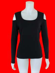 Products: Paula Ryan Pure Merino Cold Shoulder Top - Size: M