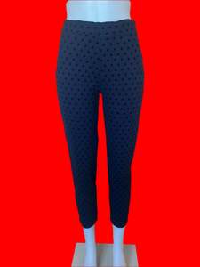 Vassalli NZ Made Pull On Navy Polka Dot Pants - Size: 10