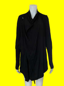 Icebreaker - Flowing Black Cardigan Excellent Condition - Size: S (Generous Fit)