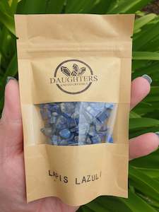 Crystal Bottles Bags: Lapis lazuli Crystal Chip 100g Bag