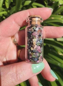 Chip Bottles: Mixed Tourmaline Chip Bottle