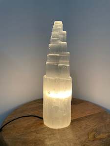Lamps: Selenite Tower Lamp Large