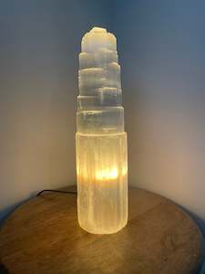 Lamps: Selenite Tower Lamp XLarge 4kgs