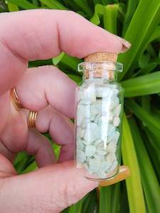 Chip Bottles: Amazonite Crystal Chip Bottle