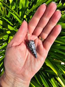 Pendulums: Snowflake Obsidian Pendulum