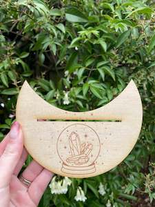 Books Cards: Wooden Card Holder | Crystal Ball