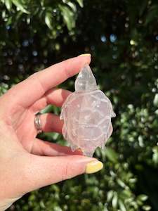 Animals: Rose Quartz Small Turtle
