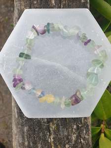Chip Bracelets: Fluorite Crystal Chip Bracelet
