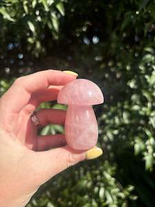 Mushrooms: Rose Quartz Large Mushroom A