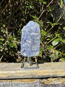 Rough Raw: Sodalite Rough On Metal Stand B