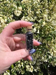 Crystal Bottles Bags: Black Tourmaline Crystal Chip Bottle