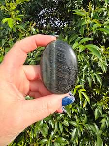Palmstones: Blue Tigers Eye Palm Stone C