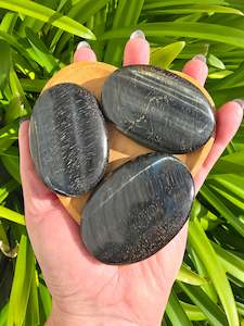 Blue Tigers Eye Palm Stone