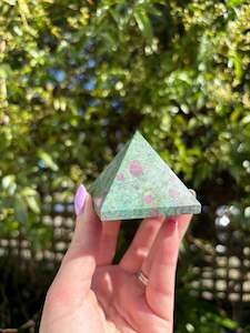 Pyramids: Ruby & Fuchsite Pyramid A