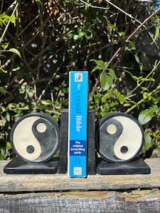 Ying Yang Marble Bookends