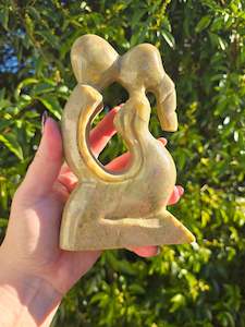 Kissing Couple Soapstone Piece D