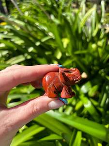 Animals: Red Jasper Elephant Small