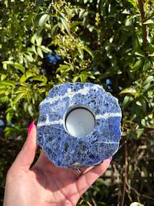 Candle Holders: Sodalite Candle Holder A