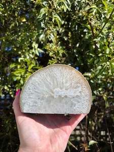 Natural Agate Geode Candle Holder A