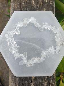Jewellery: Clear Quartz Crystal Chip Bracelet