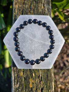 Jet | Round Bead Bracelet