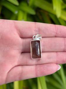Smoky Quartz | Polished Sterling Silver Pendant D