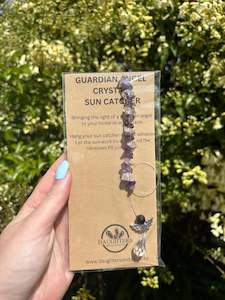 Suncatchers 1: Amethyst & Clear Quartz | Guardian Angel Sun Catcher
