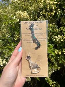 Malachite & Hematite | Guardian Angel Heart Sun Catcher