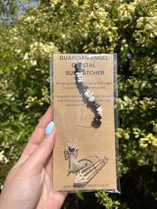 Suncatchers 1: Howlite & Hematite | Guardian Angel Point Sun Catcher