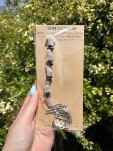 Points Spheres: Rose Quartz & Shungite | Sphere Sun Catcher