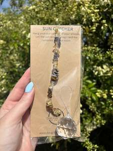 Points Spheres: Citrine & Tigers Eye | Sphere Sun Catcher