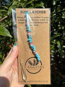 Blue Howlite & Pink Cats Eye | Point Sun Catcher