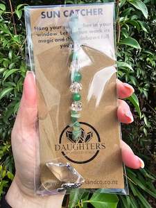 Tear Drops Diamonds: Green Aventurine | Diamond Sun Catcher
