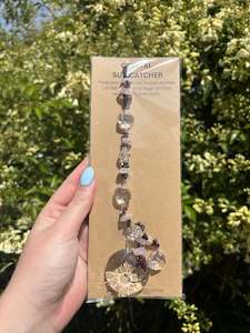 Suns Moons: Garnet & Rose Quartz | Large Sun Sun Catcher