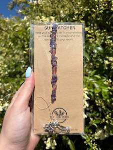 Amethyst & Strawberry Quartz | Moon Sun Catcher